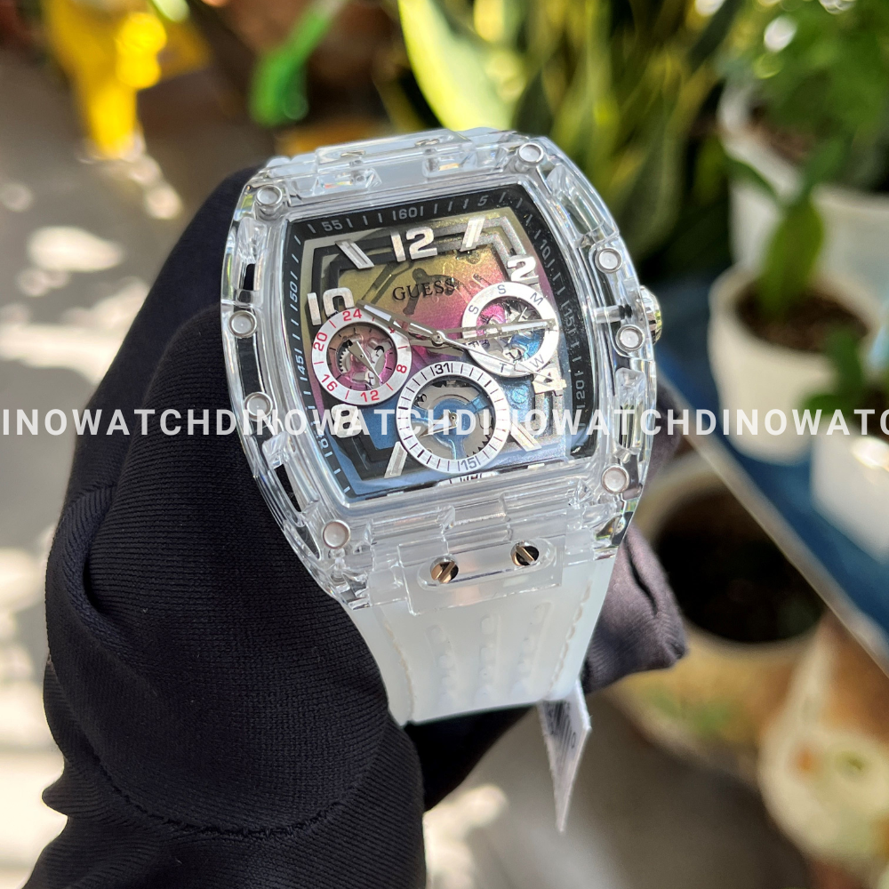 Đồng Hồ Nam Unisex Guess GW0499G3 - Dây Cao Su , Máy Pin , Size 43mm