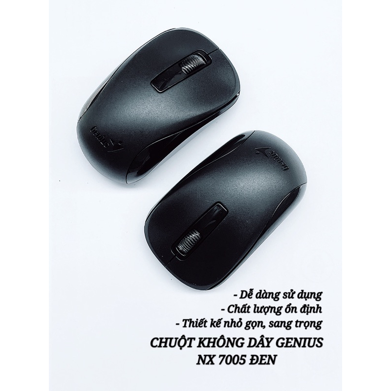 Chuột không dây Genius NX7005 đen, sang trọng