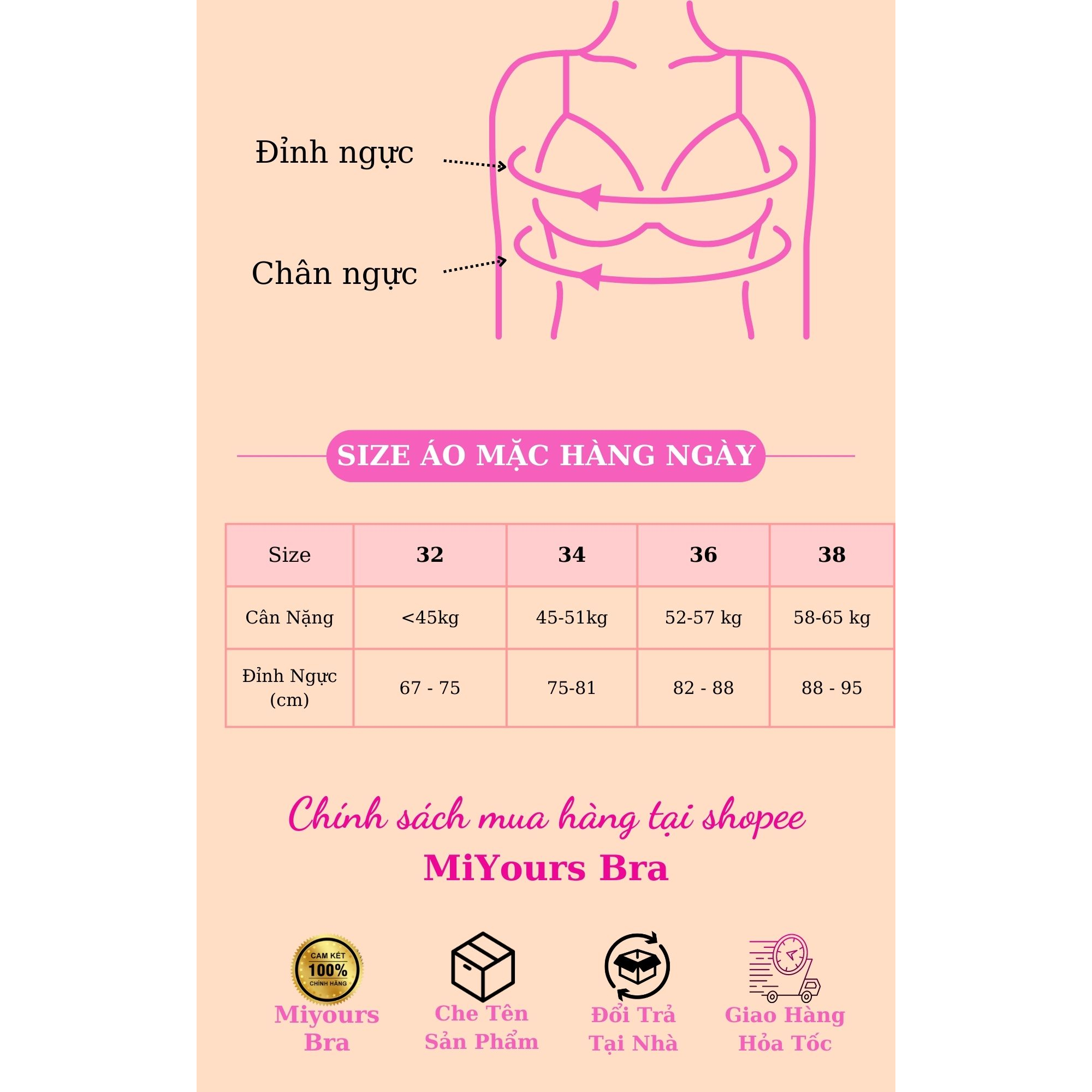 Áo lót Miyours Fashion &amp; More BR775 bra su ren cup 3D ôm ngực mềm mịn thoáng mát