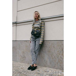 Túi l.v wave quai chữ size 22