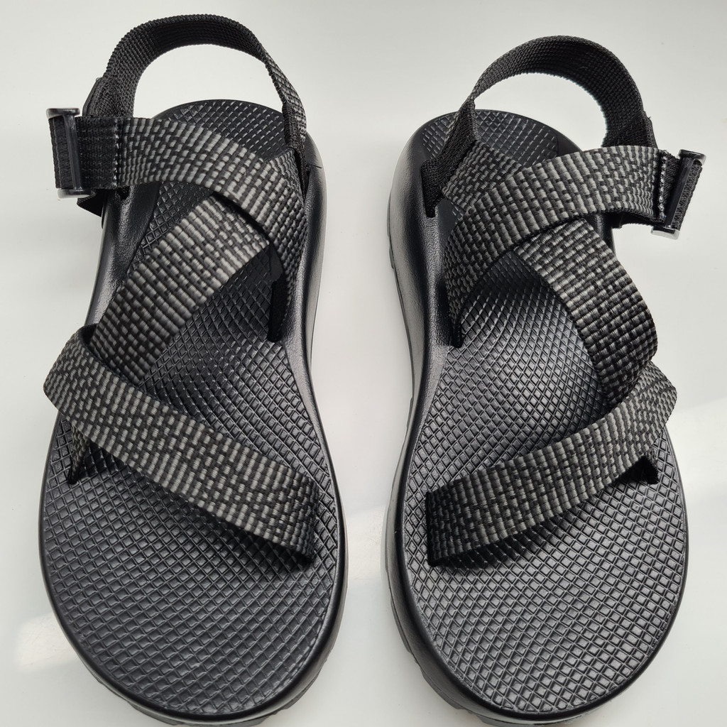 Dép sandal Nữ, Dép Chaco Nam Xuất xịn Mã Đen Xám TG06 - Bảo Hành 6 Tháng