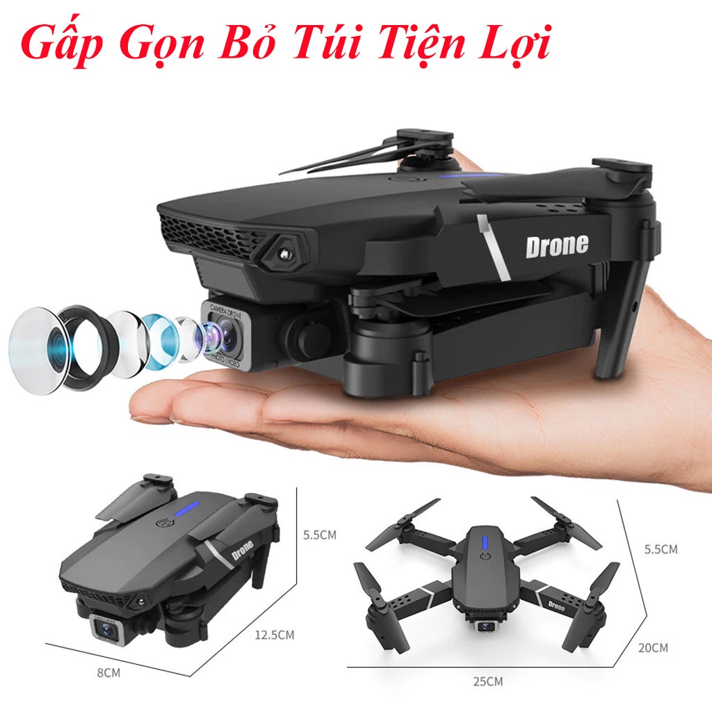 【🔥Free ship🔥】Flycam E88, Flaycam Giá Rẻ, Máy Bay Điều Khiển Từ Xa 2 Camera 4K Tặng Kèm 1 Pin Dự Phòng Dung Lượng Cao | BigBuy360 - bigbuy360.vn