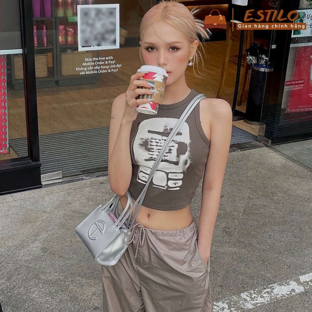 Túi xách nữ đeo chéo, đeo vai, đi chơi, đi học ESTILO size 17cm HA345