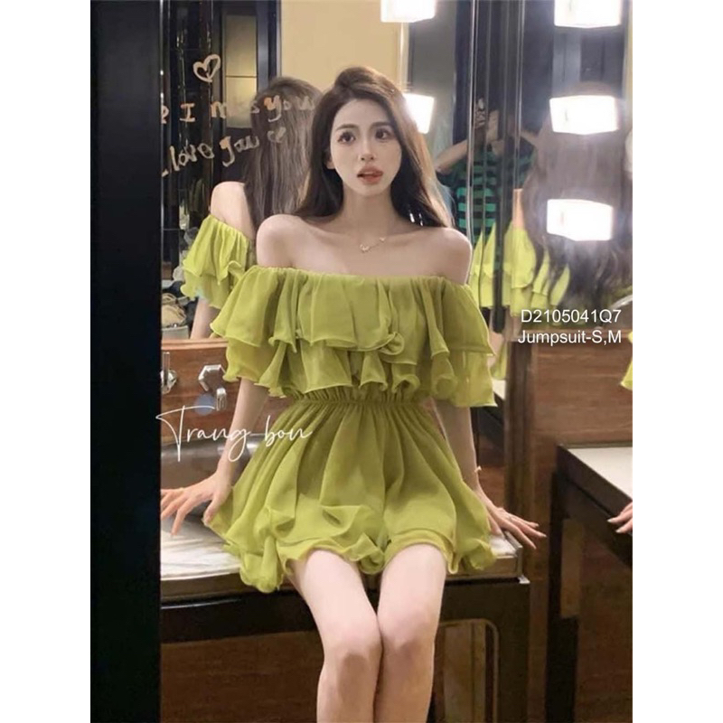 Jumpsuit trễ vai phối bèo sang trọng VIENS STORE