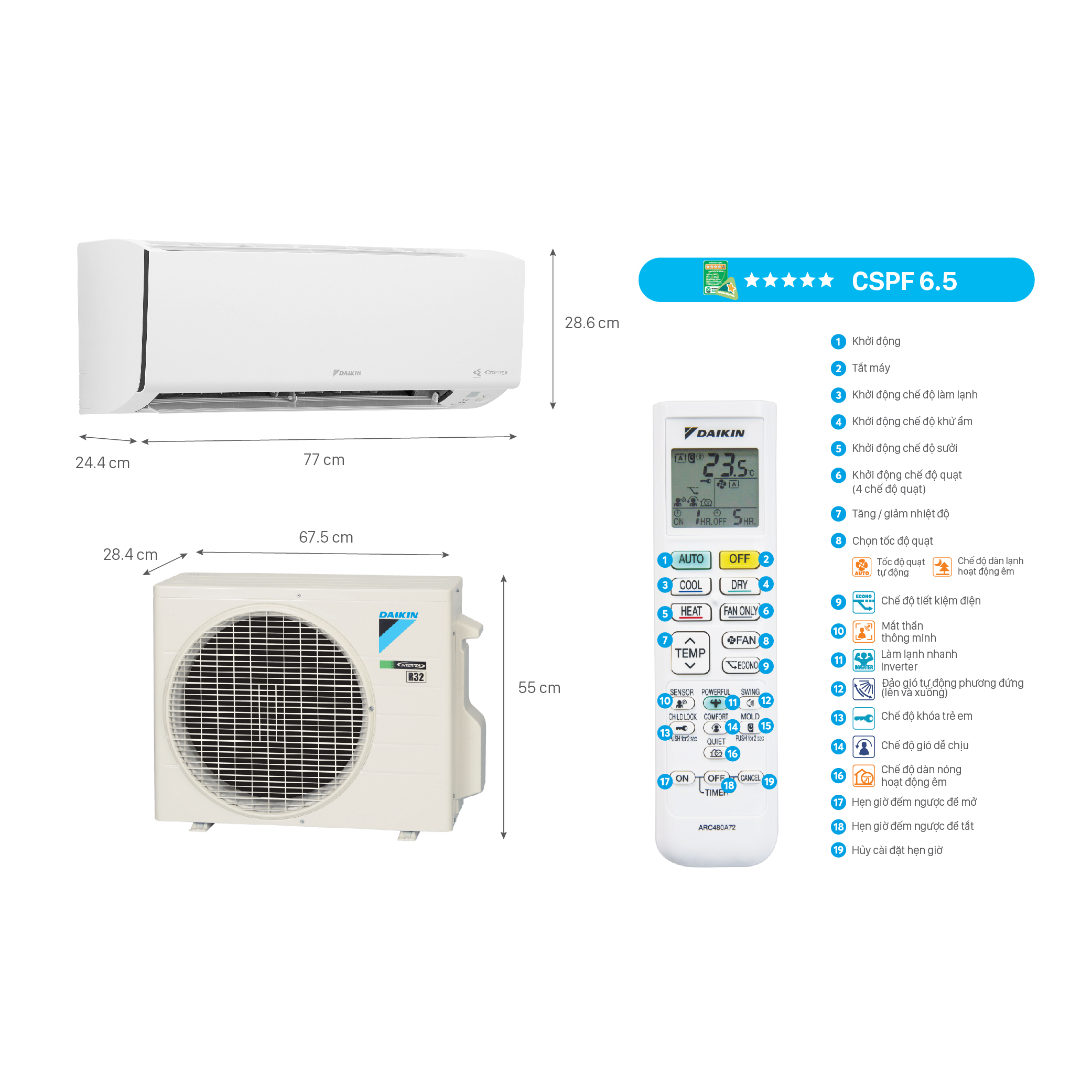 [GIAO LẮP NHANH 12H] Điều hòa Daikin Inverter 2 chiều FTHF35XVMV - 1.5HP 12000BTU