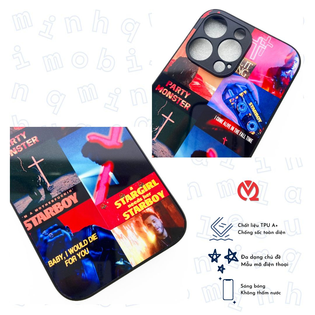 Ốp lưng iP The Weeknd, The Icon, Ốp lưng chống sốc toàn diện chống xước tuyệt đối