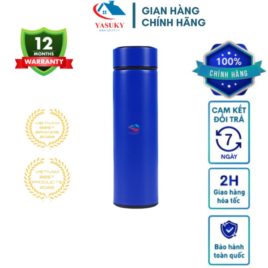 Bình nước giữ nhiệt Yasuky - Bình giữ nhiệt mini 500ml inox 304 cao cấp hàng nhập khẩu chính hãng