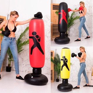 Bao cát trụ hơi đấm bốc tự cân bằng- bao cát đấm bốc boxing bơm hơi dành cho bé người lớn rèn luyện tại nhà