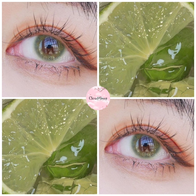 Lens xanh lá thạch vân đá AVA GREEN 0-6 độ (giá 1 cặp)