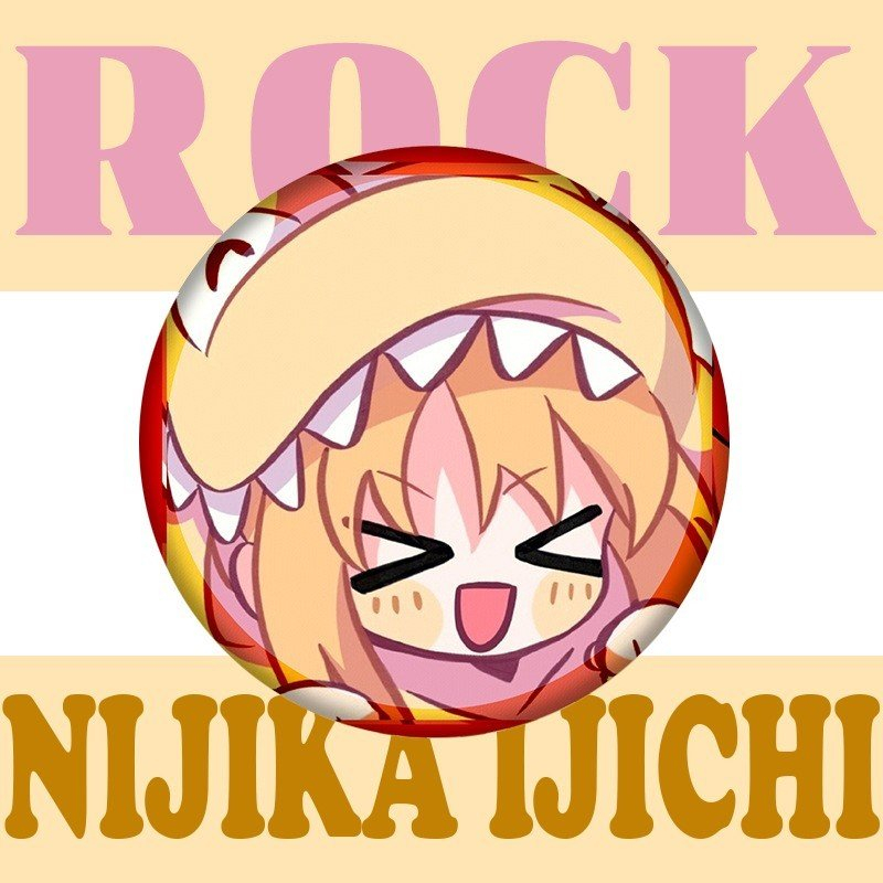Huy hiệu IN HÌNH Bocchi The Rock ver KHỦNG LONG manga anime chibi quà tặng xinh xắn độc đáo
