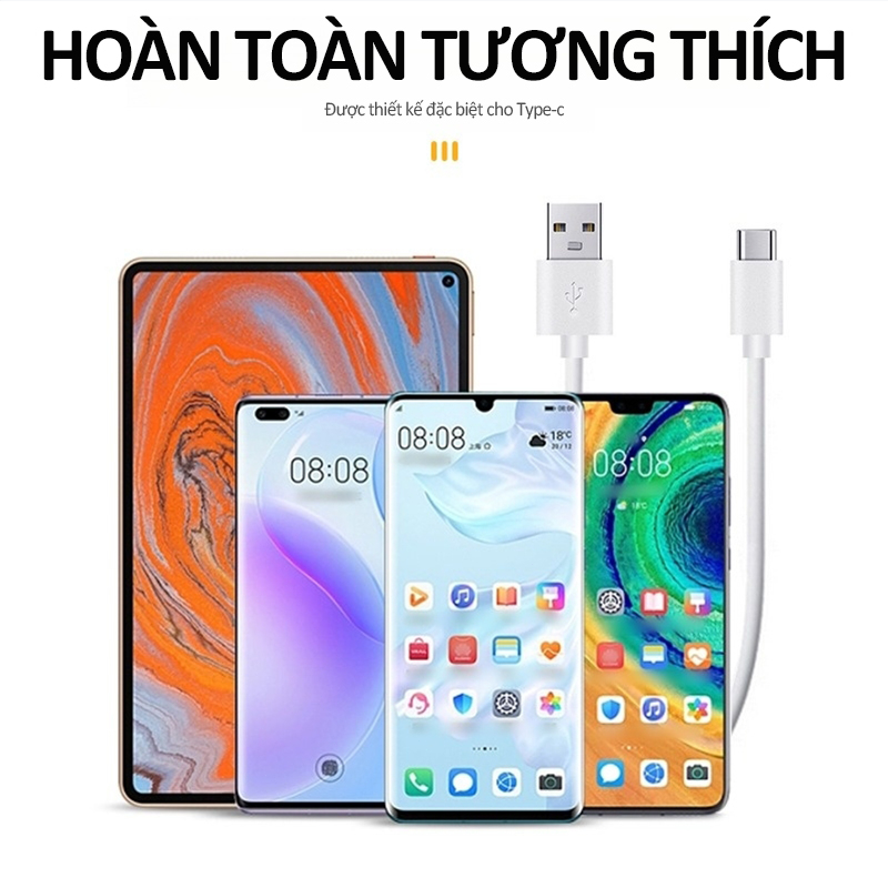 30m 1/2A Dây Cáp Sạc Nhanh Micro USB/Type-C Cho điện thoại OPPO/VIVO/Huawei/XiaoMi-RA