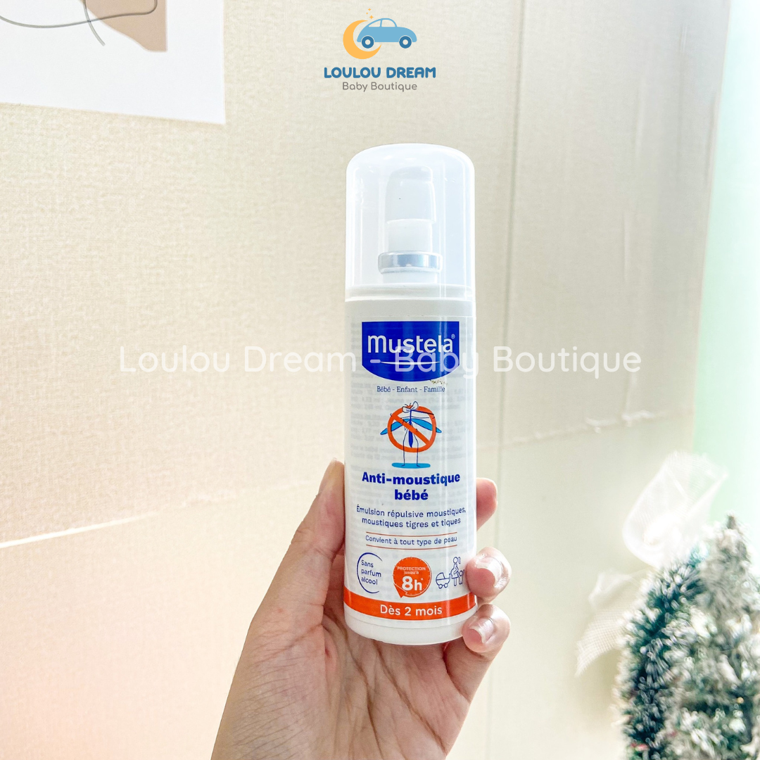 Xịt chống muỗi Mustela Anti-Moustique Bébé dạng kem thế hệ mới cho bé từ 2m+
