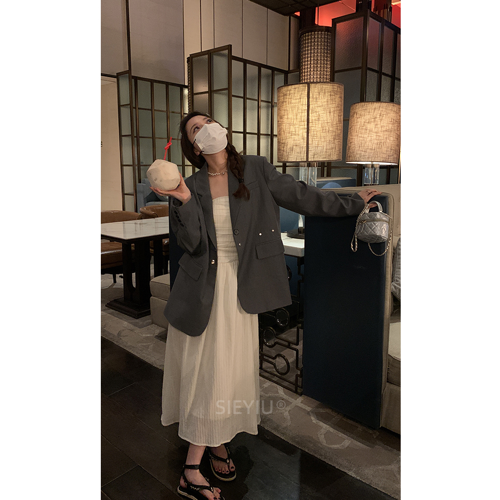 Váy hai dây maxi, đầm maxi dúm ngực lưng chun co giãn from_girls - V209 | BigBuy360 - bigbuy360.vn