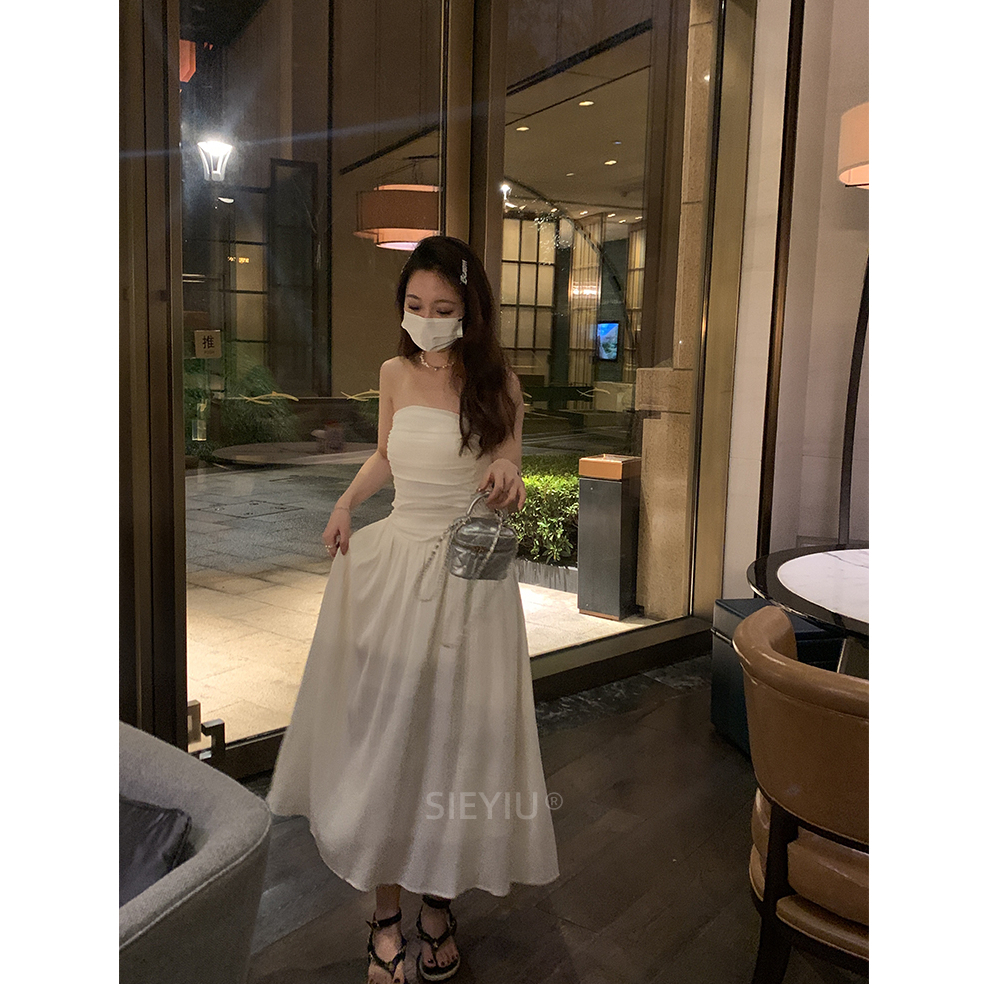 Váy hai dây maxi, đầm maxi dúm ngực lưng chun co giãn from_girls - V209 | BigBuy360 - bigbuy360.vn