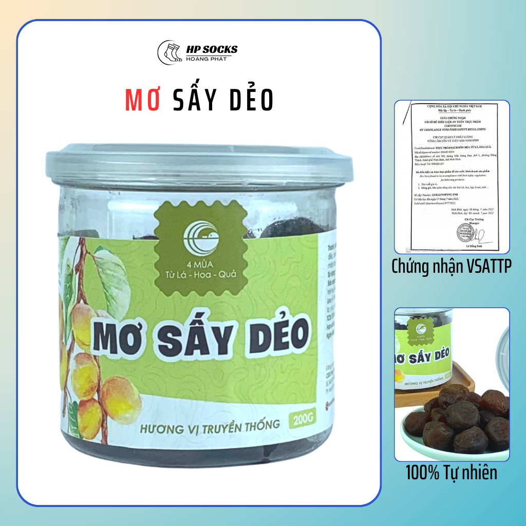 Mơ Sấy Dẻo Không Chất Bảo Quản Thơm Ngon Phù Hợp Cho Người Ăn Kiêng Và Mẹ Bầu Hoàng Phát