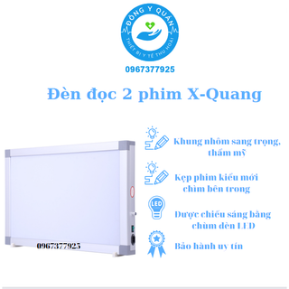 Đèn đọc phim X-Quang 2 phim - Khung nhôm thẩm mỹ- sang trọng- bền bỉ