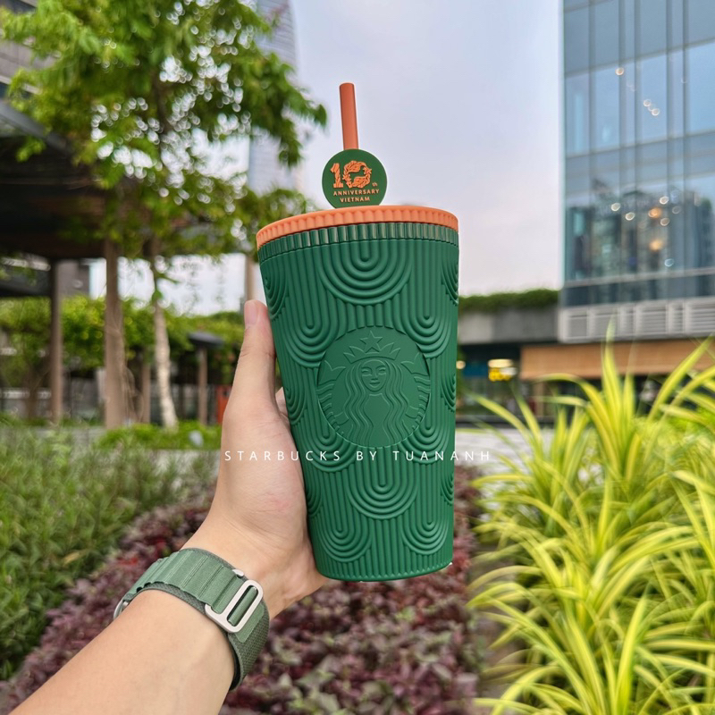 Ly Starbucks Mermaid Scale Soren Green 10th Vietnam Anniversary 473ml