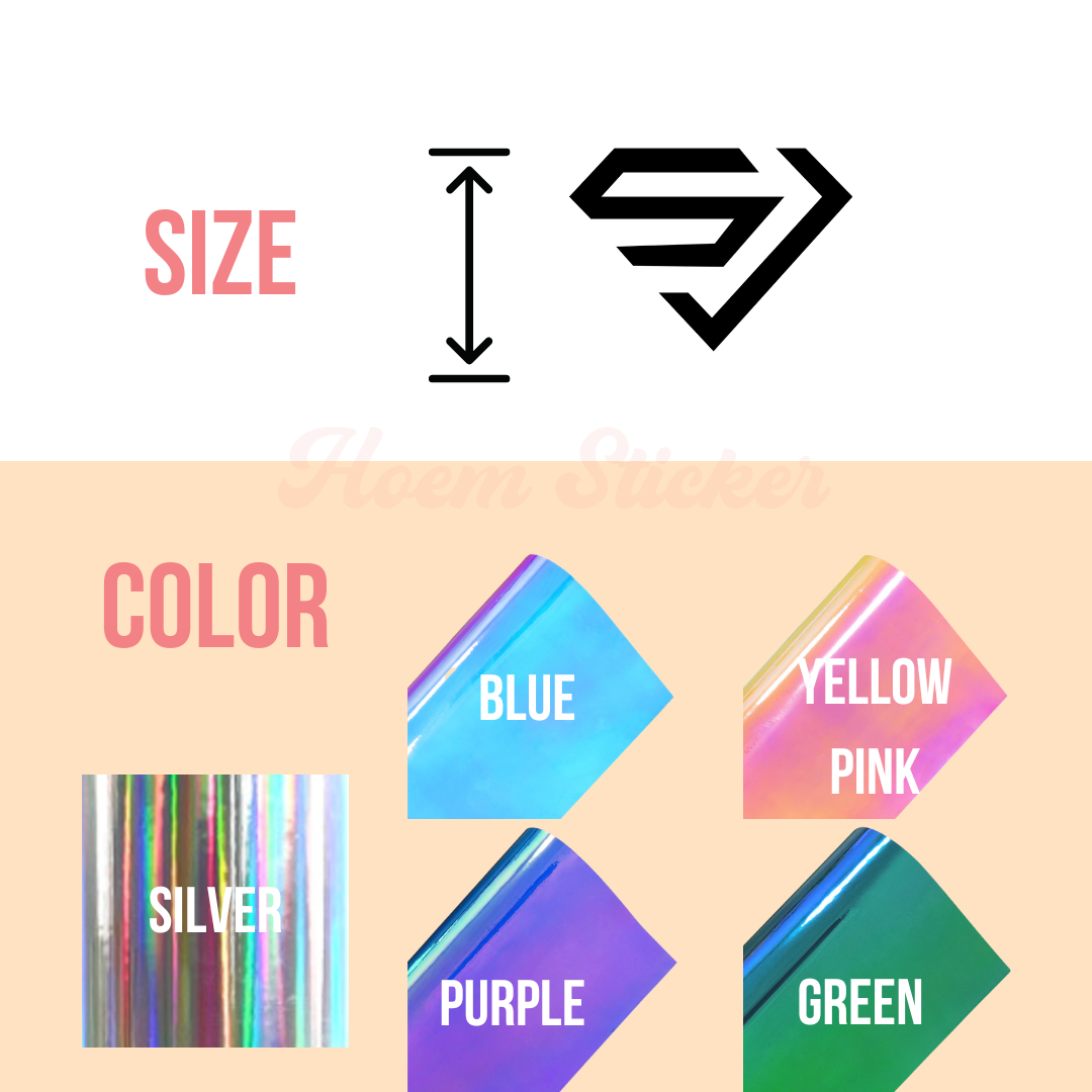 SUPER JUNIOR LOGO | Holo Sticker Tên Idol K-pop Dán Lightstick