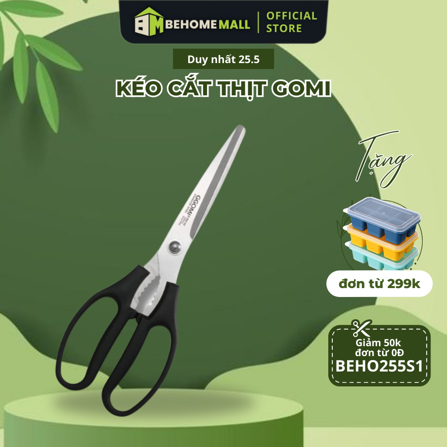 Kéo cắt đa năng Ggomi BEHOMEMALL kéo nhà bếp chuyên dụng GG125 GG156 GG158