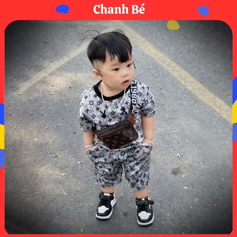 Đồ bộ bé trai 8-42kg Chanh Bé bộ cộc tay bé trai playboy mặc hè đi chơi siêu ngầu [BQA232N]