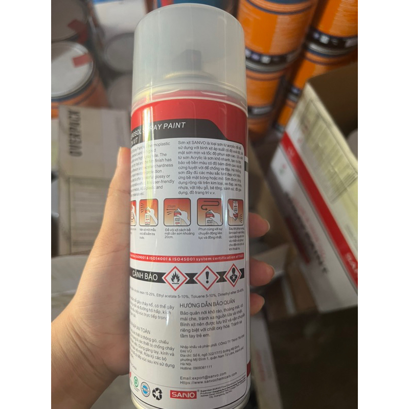 Sơn xịt sano cao cấp phủ Bóng mờ 191