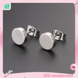 Khuyên tai dáng tròn ad02 màu bạc 4mm / 5mm / 6mm / 7mm / 8mm