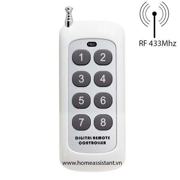 Remote RF 433Mhz, điều khiển Từ Xa 4 Nút, 8 Nút Thích Hợp Với Công Tắc Thông Minh Tuya Có Rf433