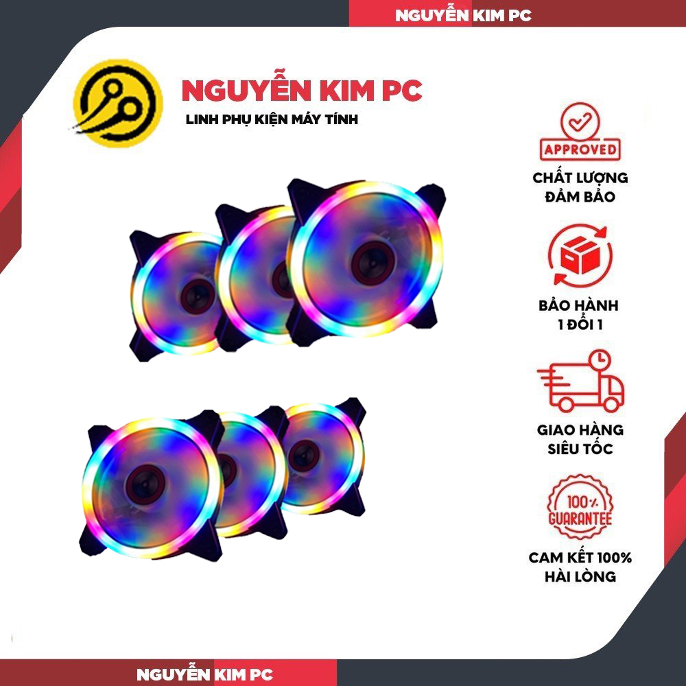 Combo 3 Fan Led RGB Coolmoon+ Tặng Bộ Hub Kết Nối Nguồn Và Điều Khiển