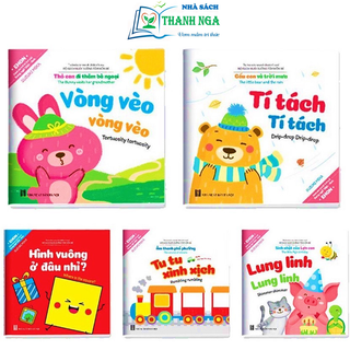 Sách - Ehon Âm Thanh Song Ngữ Việt-Anh Cho Bé 0-6 Tuổi (Bộ 5 cuốn)