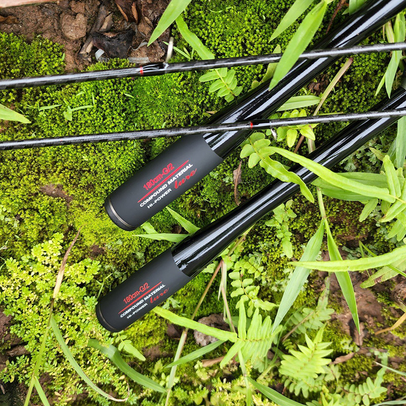 Bộ cần Lure Carbon Hi Power Máy ngang Titan Ánh Tím Tặng kèm Dây câu PE và phụ kiện, Cần câu lure giá rẻ