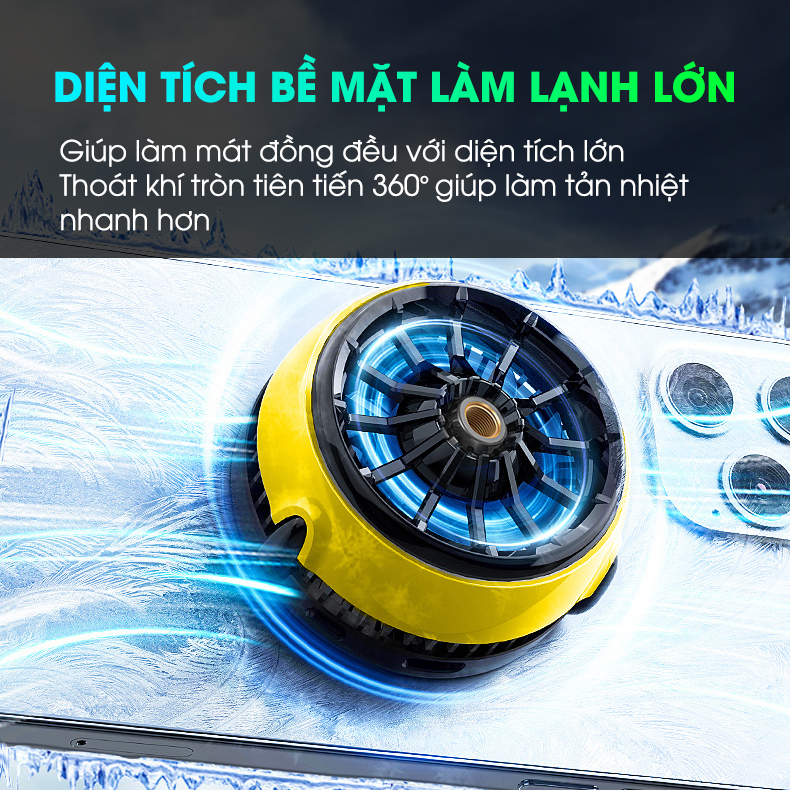 Quạt tản nhiệt điện thoại sò lạnh SIDOTECH CX04 cho livestream chơi game từ tính đèn led gaming chống ồn làm mát nhanh