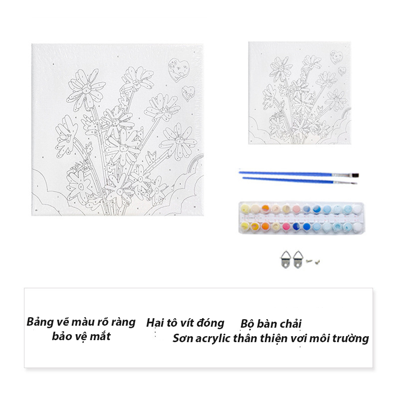 Tranh hóa số, tranh tô màu theo số,tranh sơn dầu, tô màu tranh theo số hoạt hình one piece ngộ nghĩnh có khung 20x20cm