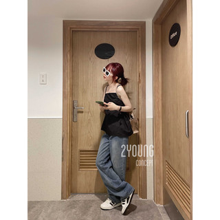 Áo hai dây khoét eo [2YOUNG] A2259 (ảnh thật)
