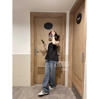 Áo hai dây khoét eo [2YOUNG] A2259 (ảnh thật)