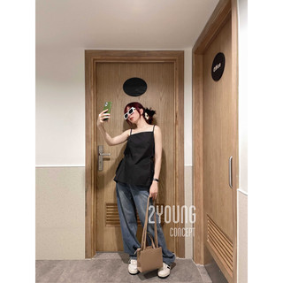 Áo hai dây khoét eo [2YOUNG] A2259 (ảnh thật)