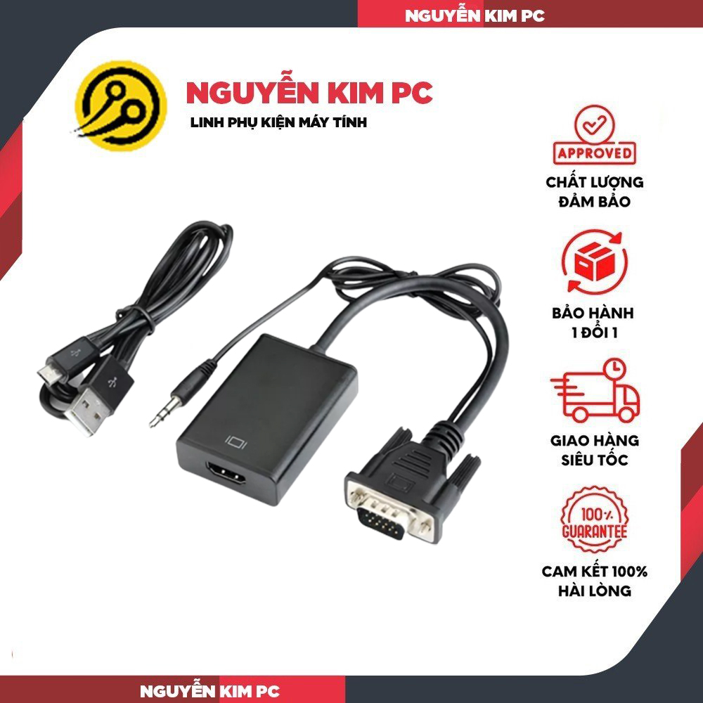 Cáp Chuyển VGA Sang HDMI