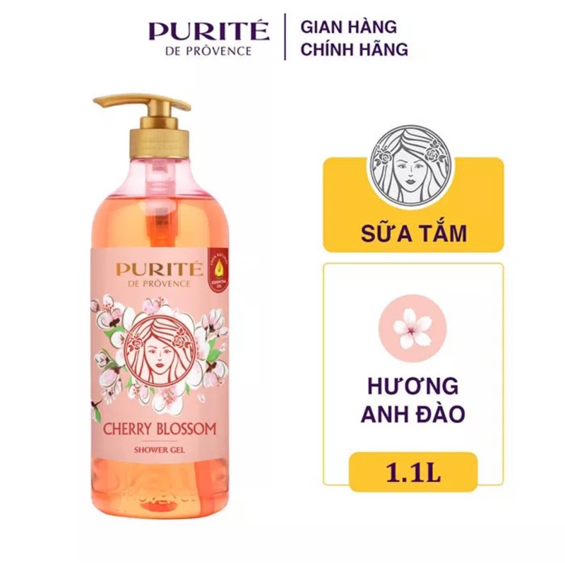 Sữa Tắm Purité Mềm Mịn tinh dầu thiên nhiên