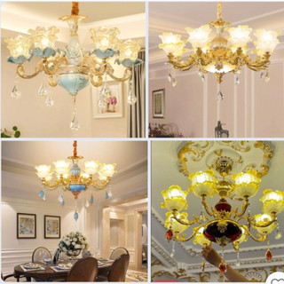 Đèn chùm HANSI 8 tay loại chuẩn xịn nhất phong cách hiện đại, tinh tế - kèm bóng LED chuyên dụng (có ảnh thật và video)