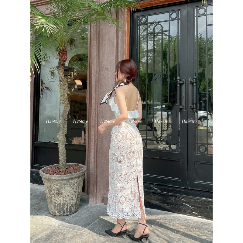 ĐẦM REN 2 DÂY   -  J04442