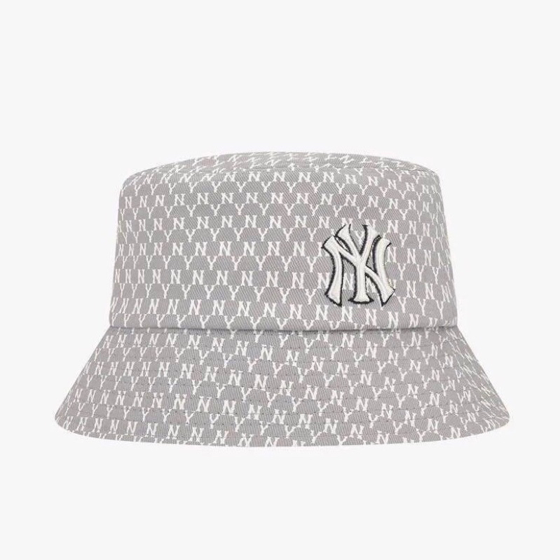 Nón MLB Bucket Xám Full Tag Logo Thêu Bền Đẹp