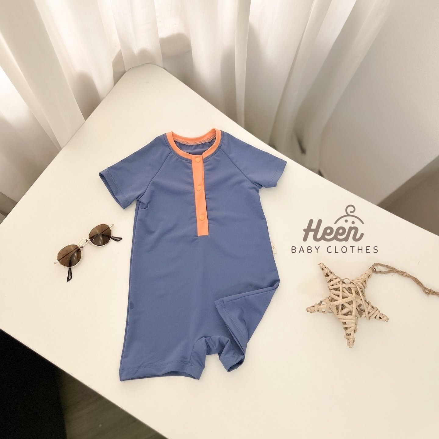 Đồ bơi cho bé trai vải thun lạnh chuyên dụng đi biển dáng liền thân