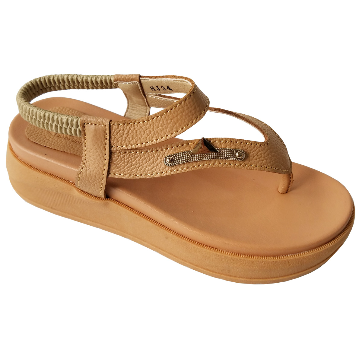 Giày Sandal Nữ Xỏ Ngón Da Bò Thật BIGGBEN Cao 5 Phân HKD694