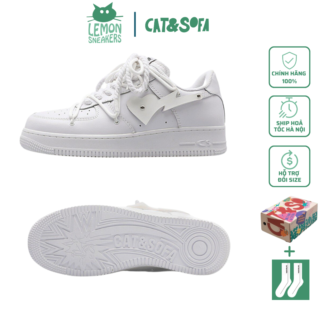 Giày sneaker Cat&Sofa [CHUẨN AUTH] hàng sẵn- full box, phụ kiện- MOON LIGHT - AC263 giày thể thao nam nữ unisex