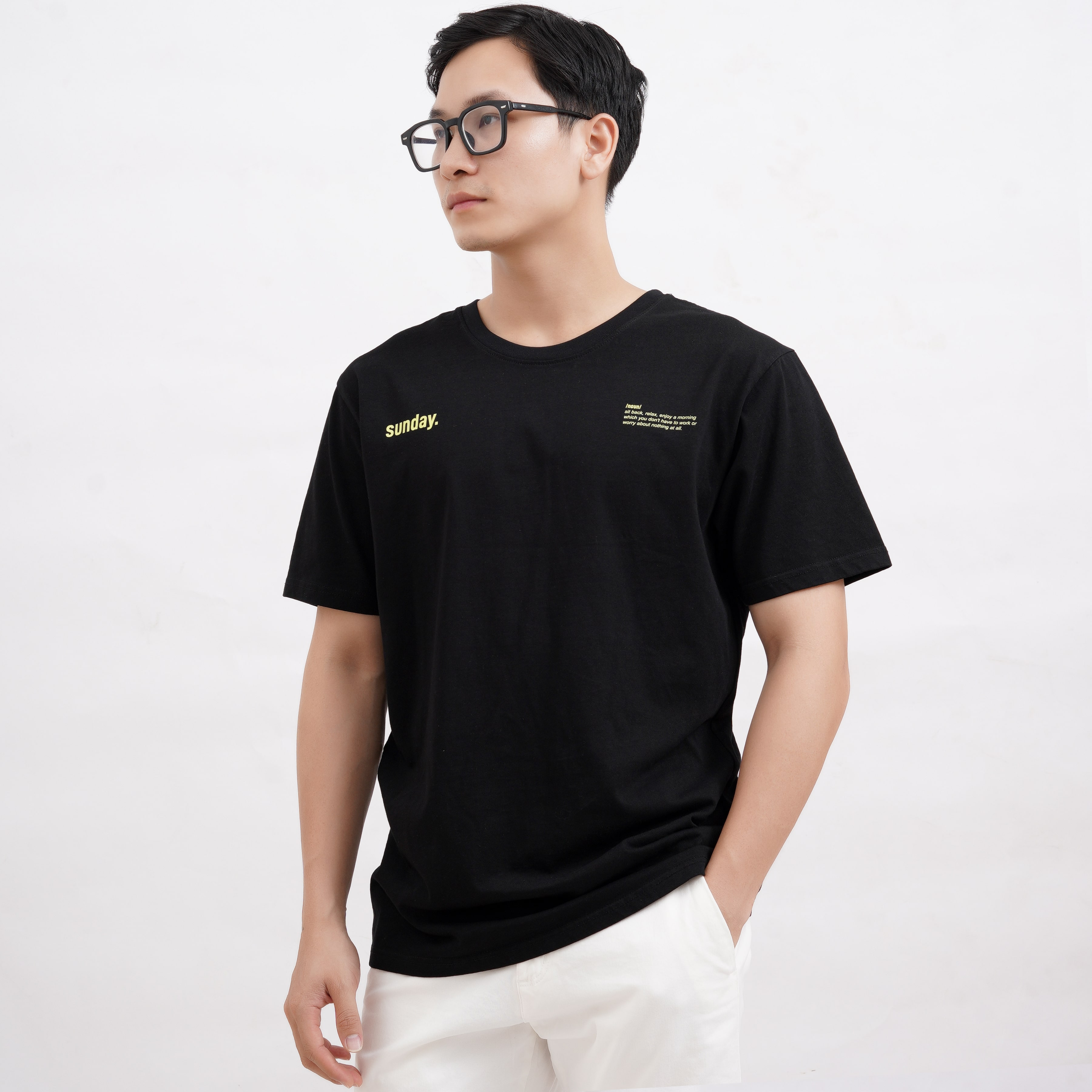 Áo thun in hình S23 SUN DAY TEE form basic - THE GMEN ELEGANT EST 2017