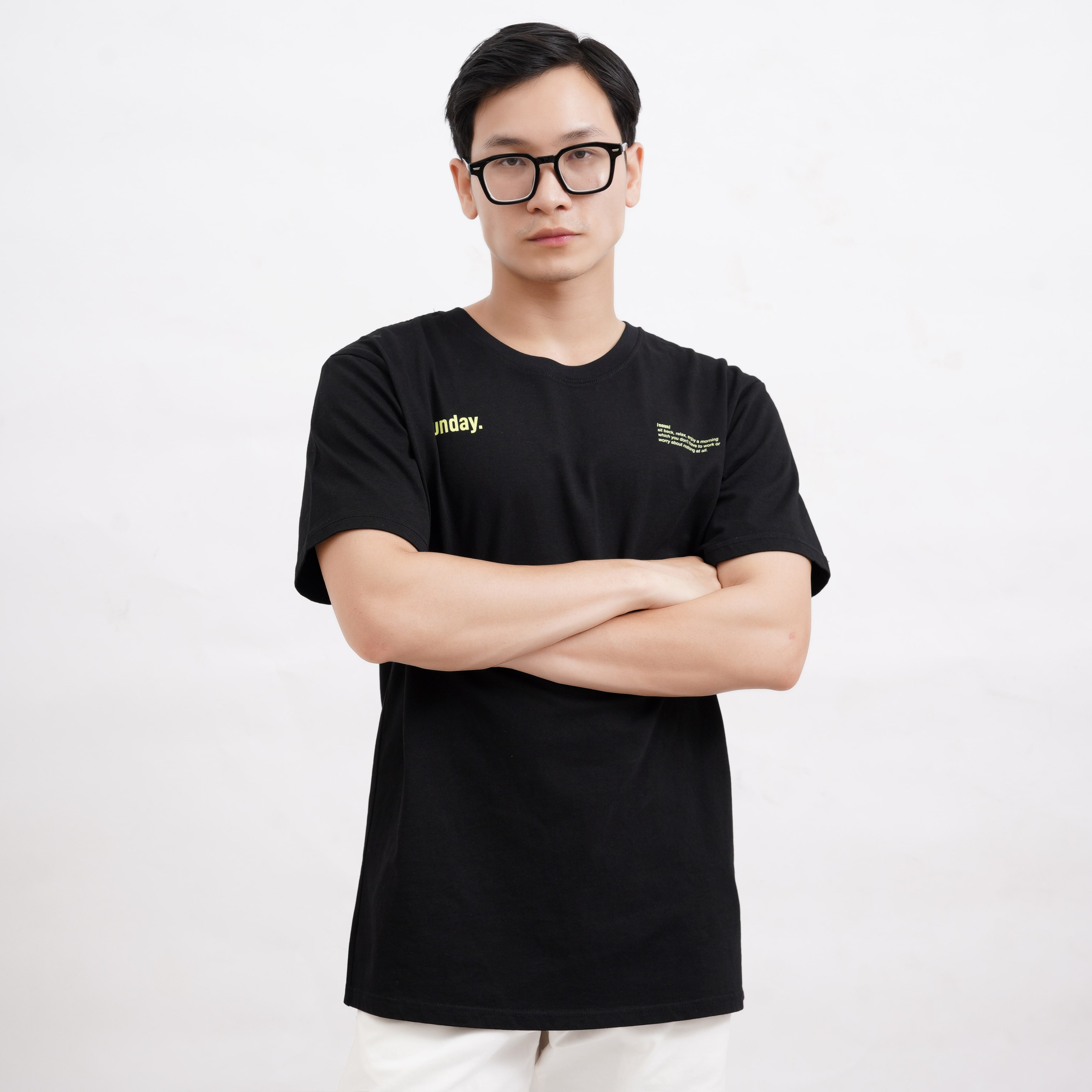 Áo thun in hình S23 SUN DAY TEE form basic - THE GMEN ELEGANT EST 2017