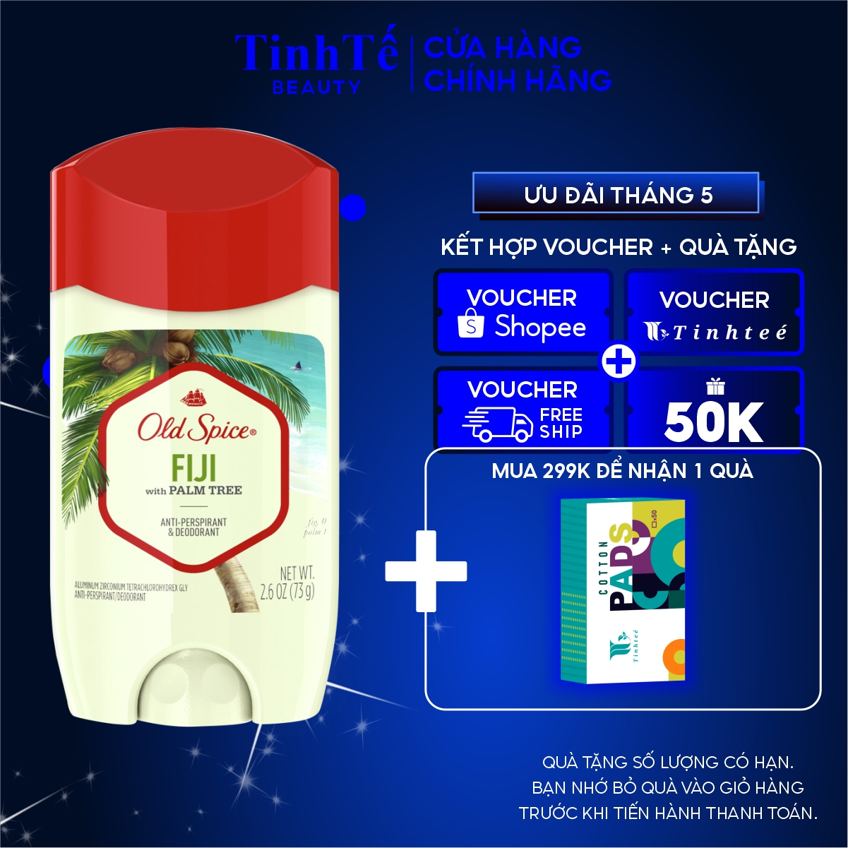 Lăn sáp khử mùi và ngăn tiết mồ hôi cho nam Old Spice 73g chính hãng của Mỹ Timber | Bearglove | Fiji | Wolfthorn