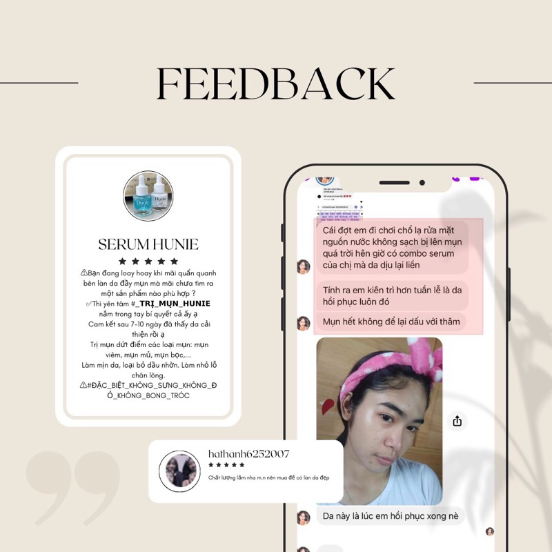 COMBO 2 LỌ SERUM HUNIE PHIÊN BẢN MỚI 2023