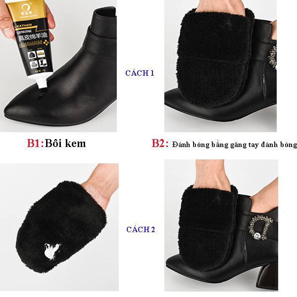 Kem dưỡng đồ da chuyên sâu Lanolin 70g mỡ cừu, tái tạo độ đàn hồi cho da giày, dưỡng áo da, túi ví