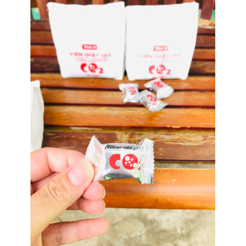 Viên Giặt Xả Co2 Cho Bé Giặt Tay Cho Khách Du Lịch, Giặt Sạch Thơm Kháng Khuẩn, Không Chất Tẩy Rửa An Toàn