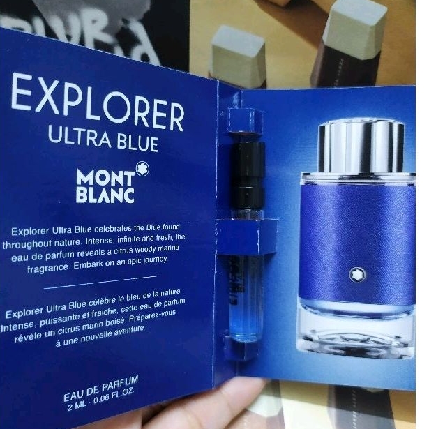 Vial 2ml nước hoa tươi mát mùa hè unisex Ultra Blu.mont Sample Minisize